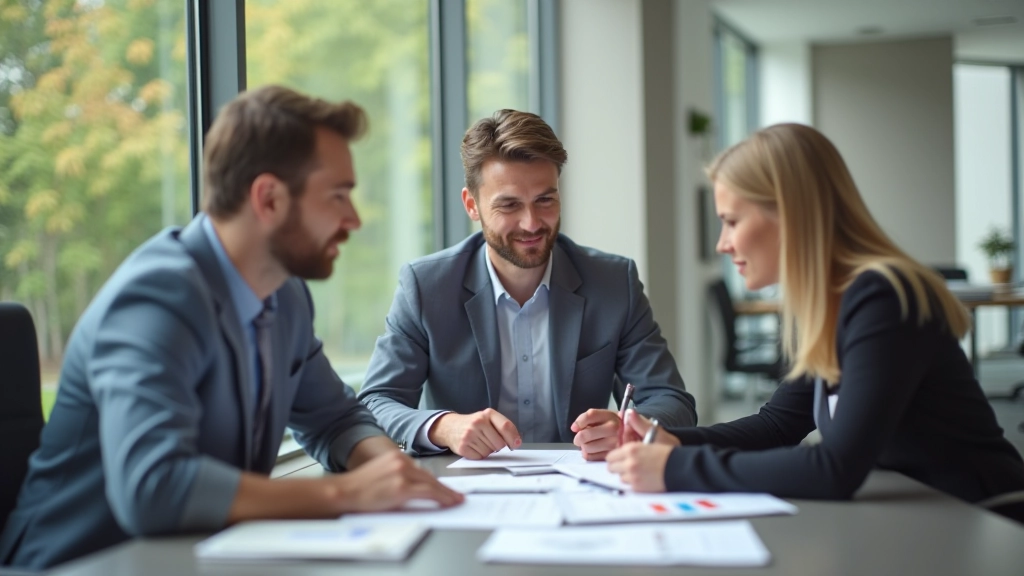 Team in Finanzberatungsgespräch
