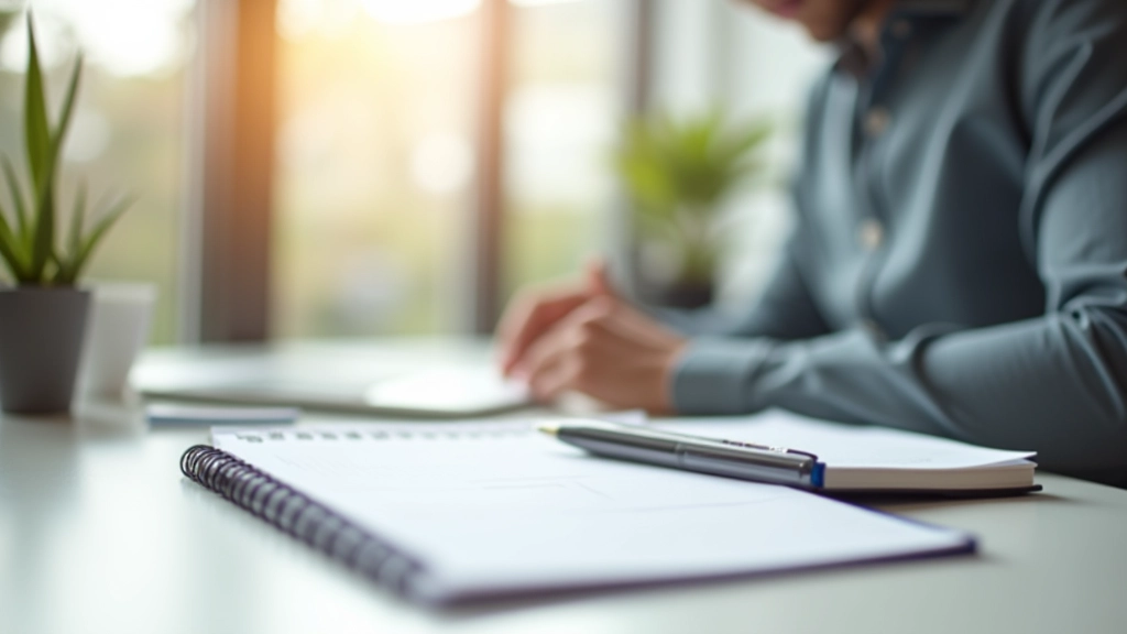 Finanzplanung Arbeitsplatz mit modernem Setup und Notizen